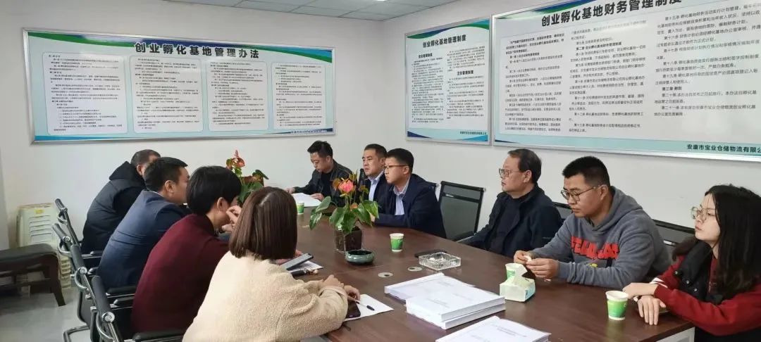 安康市寶業倉儲物流有限公司喜迎市創業孵化示范基地專家組評審驗收